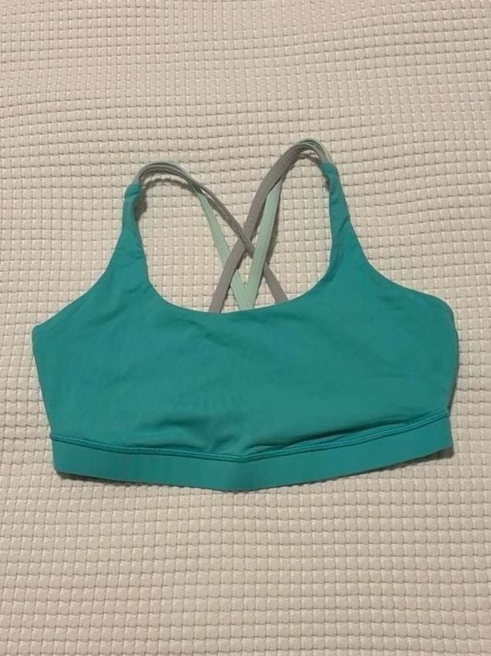 Lululemon Energy Bra Teal Multi-Strap Criss-Cross Sports Bra